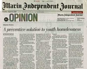 Marin Voice: A preventive solution to youth homelessness